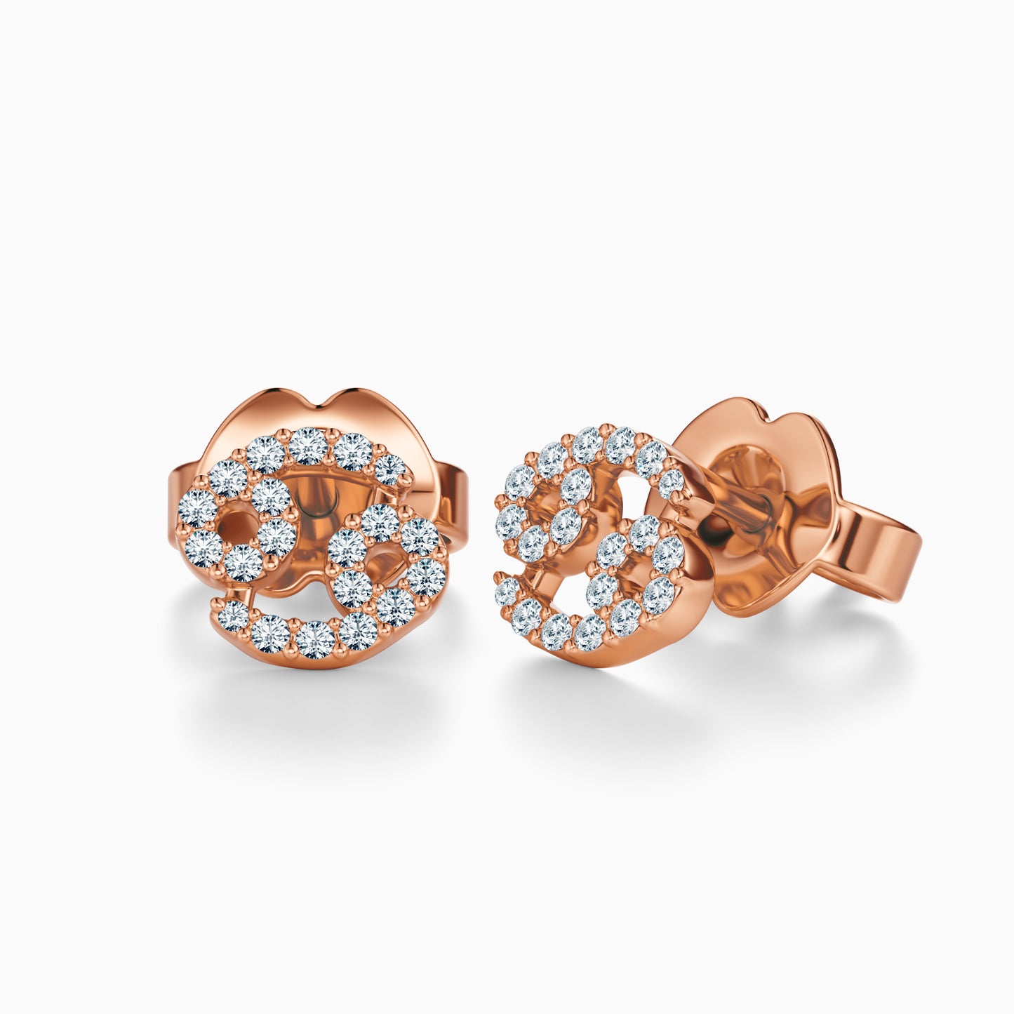 Diamond Cancer Stud Earrings
