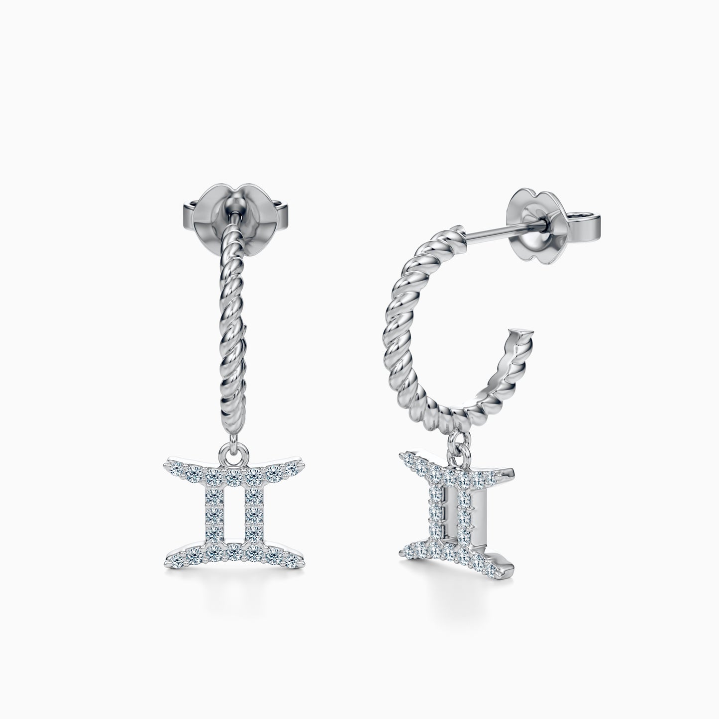 Diamond Gemini Dangle Earrings