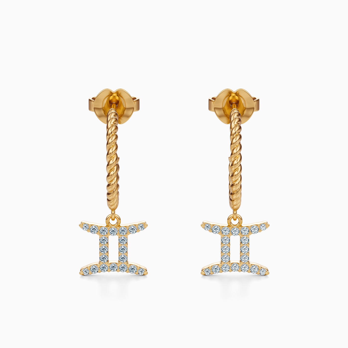 Diamond Gemini Dangle Earrings