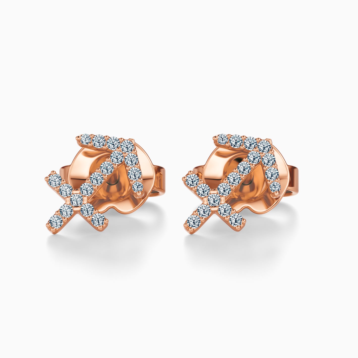 Diamond Sagittarius Stud Earrings