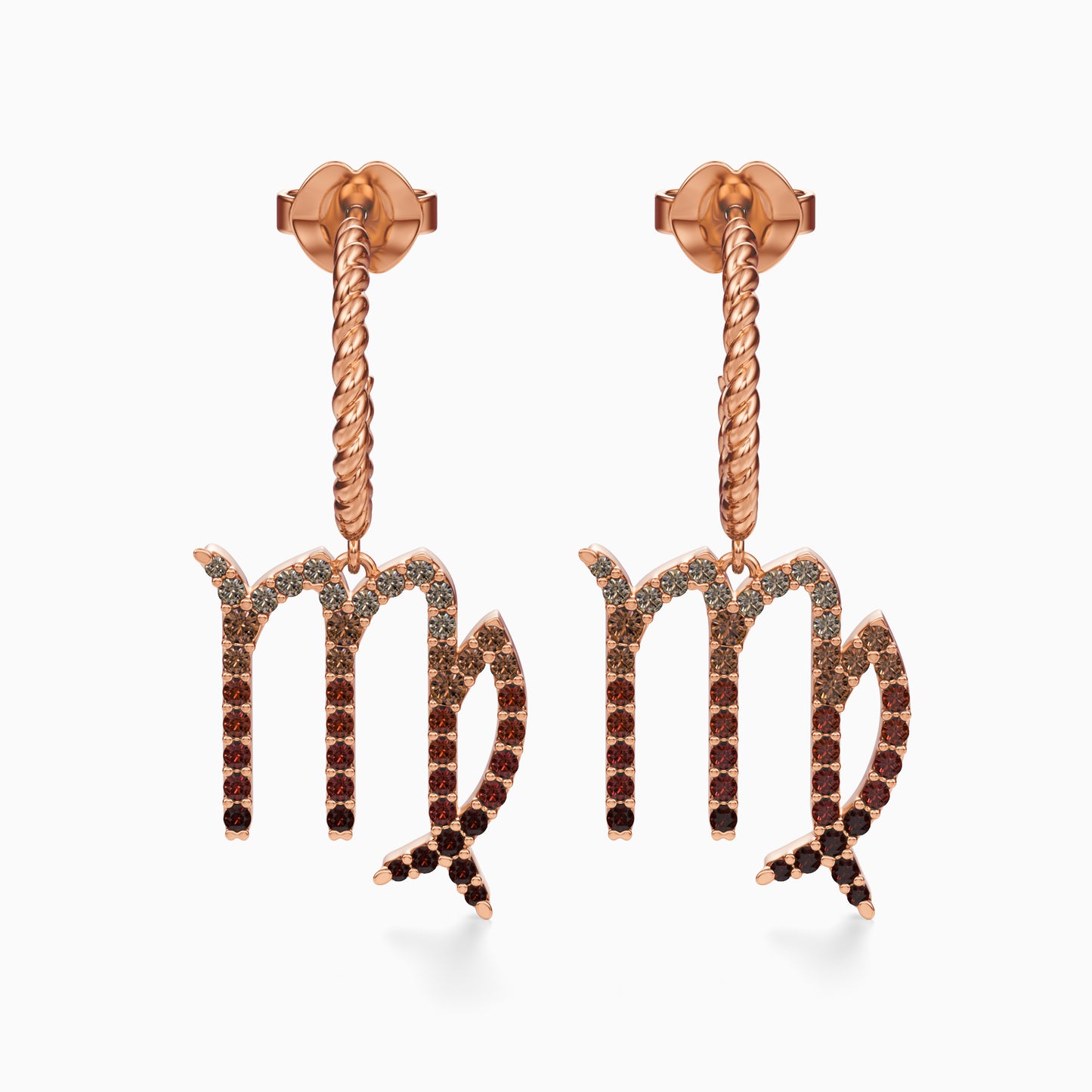 Large Sapphire Virgo Dangle Earrings
