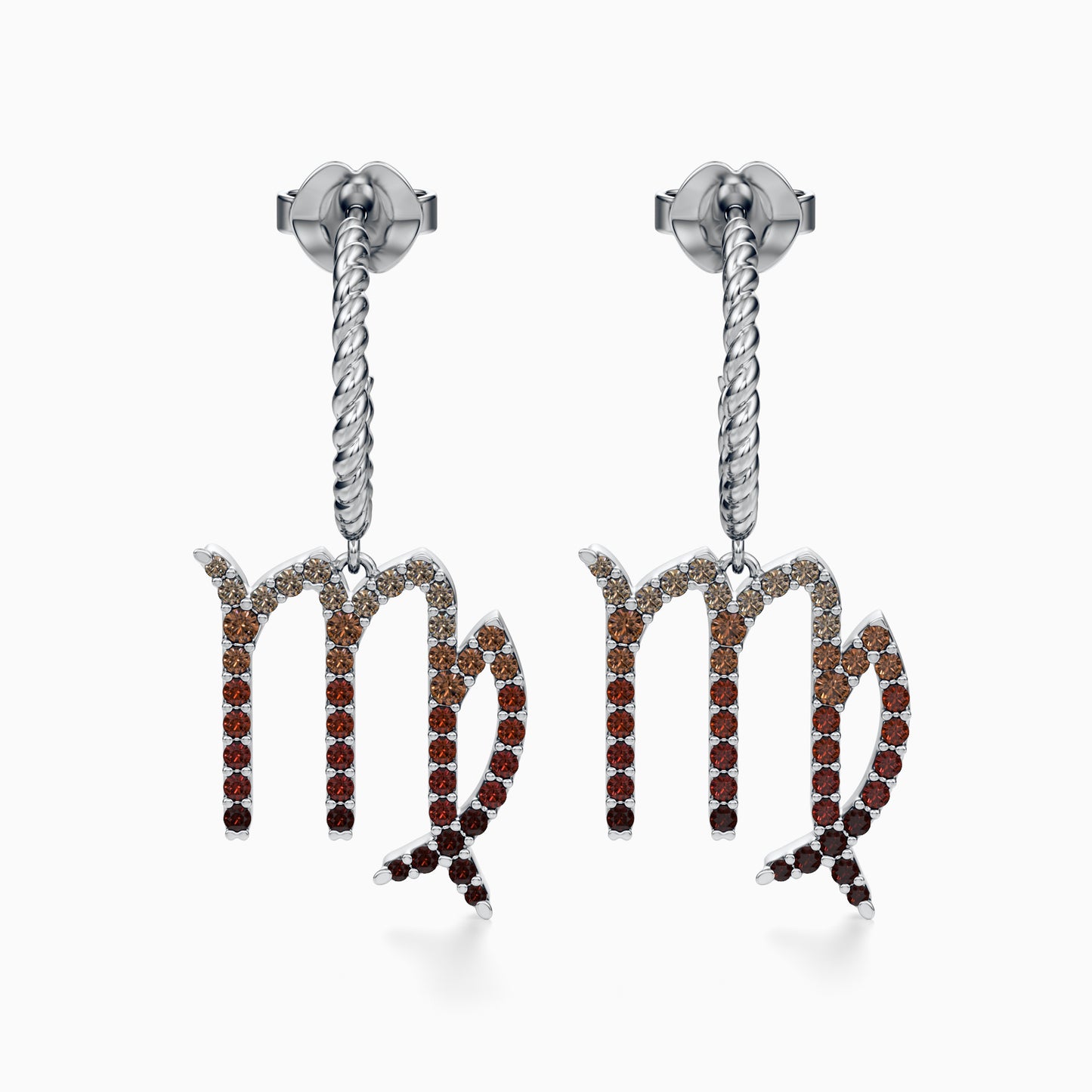 Large Sapphire Virgo Dangle Earrings
