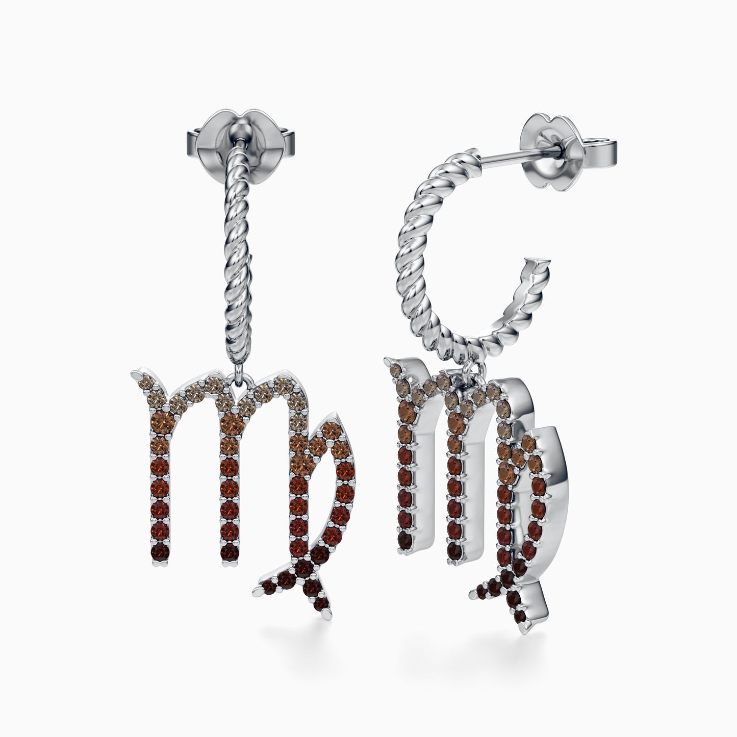 Large Sapphire Virgo Dangle Earrings