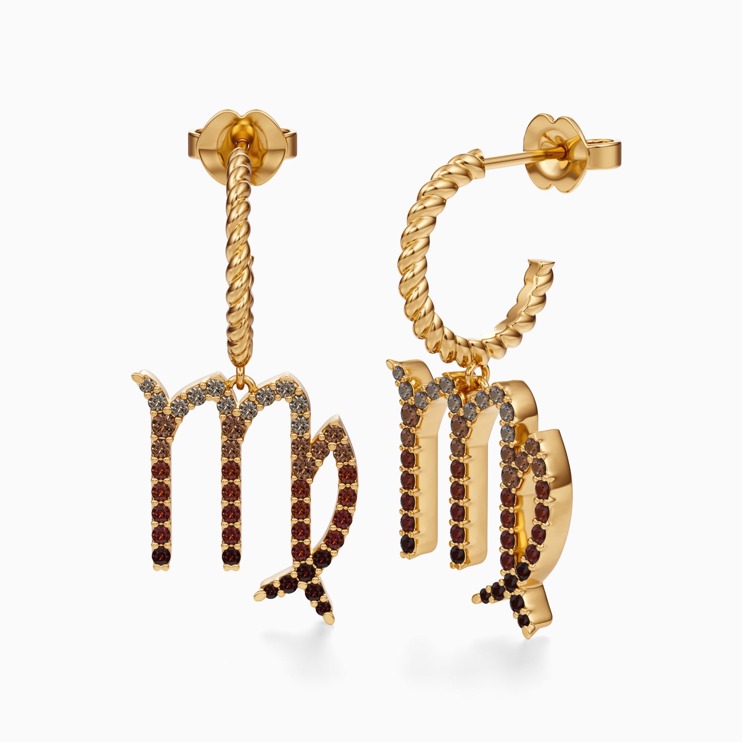 Large Sapphire Virgo Dangle Earrings