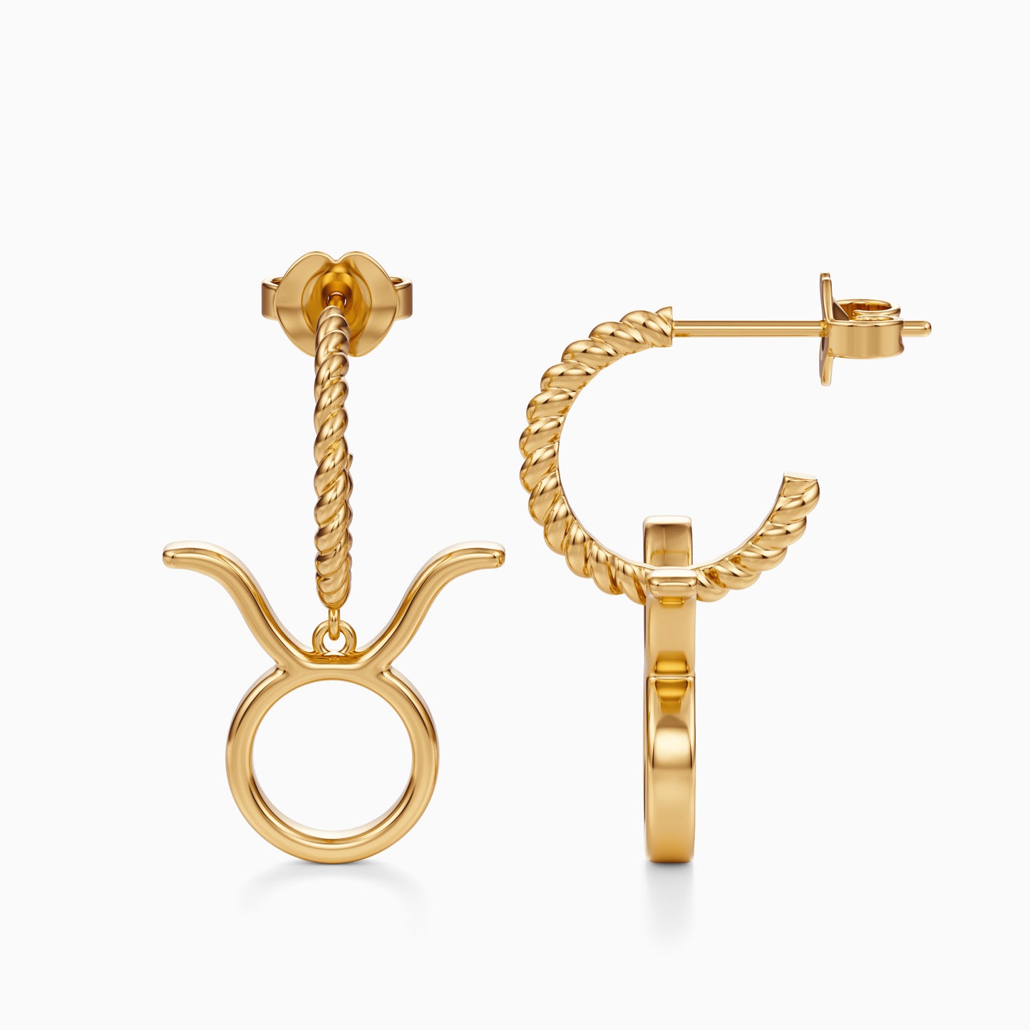 Large Taurus Dangle Earrings
