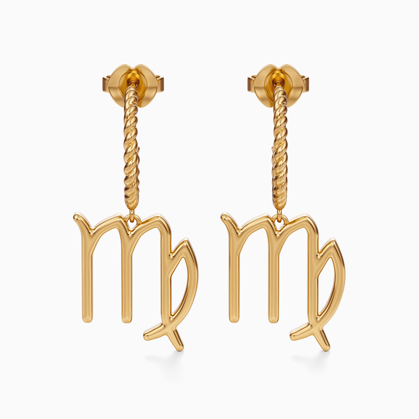 Large Virgo Dangle Earrings