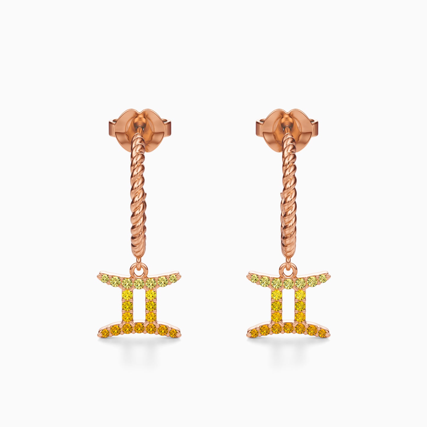 Sapphire Gemini Dangle Earrings