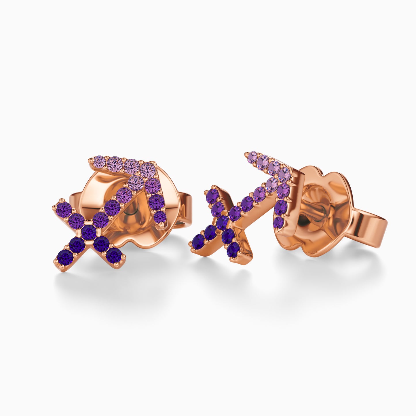 Sapphire Sagittarius Stud Earrings