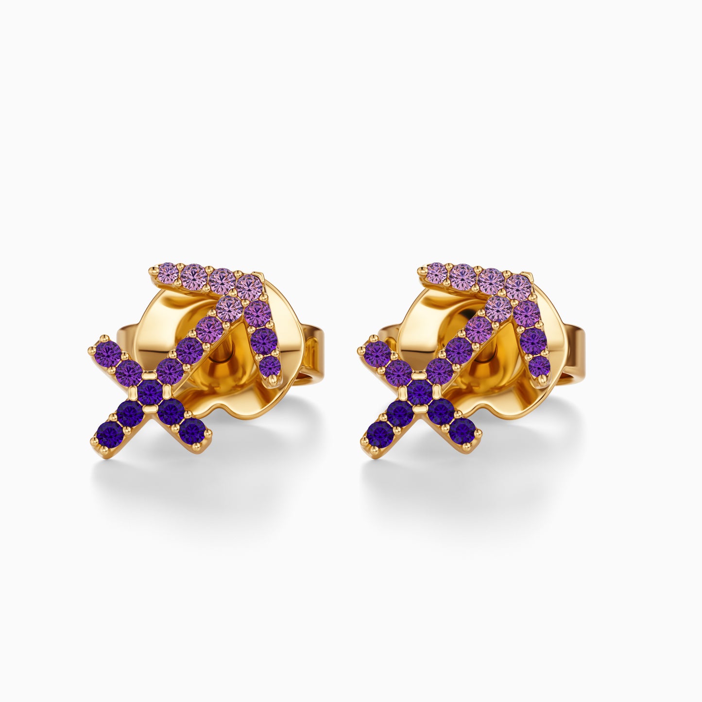 Sapphire Sagittarius Stud Earrings