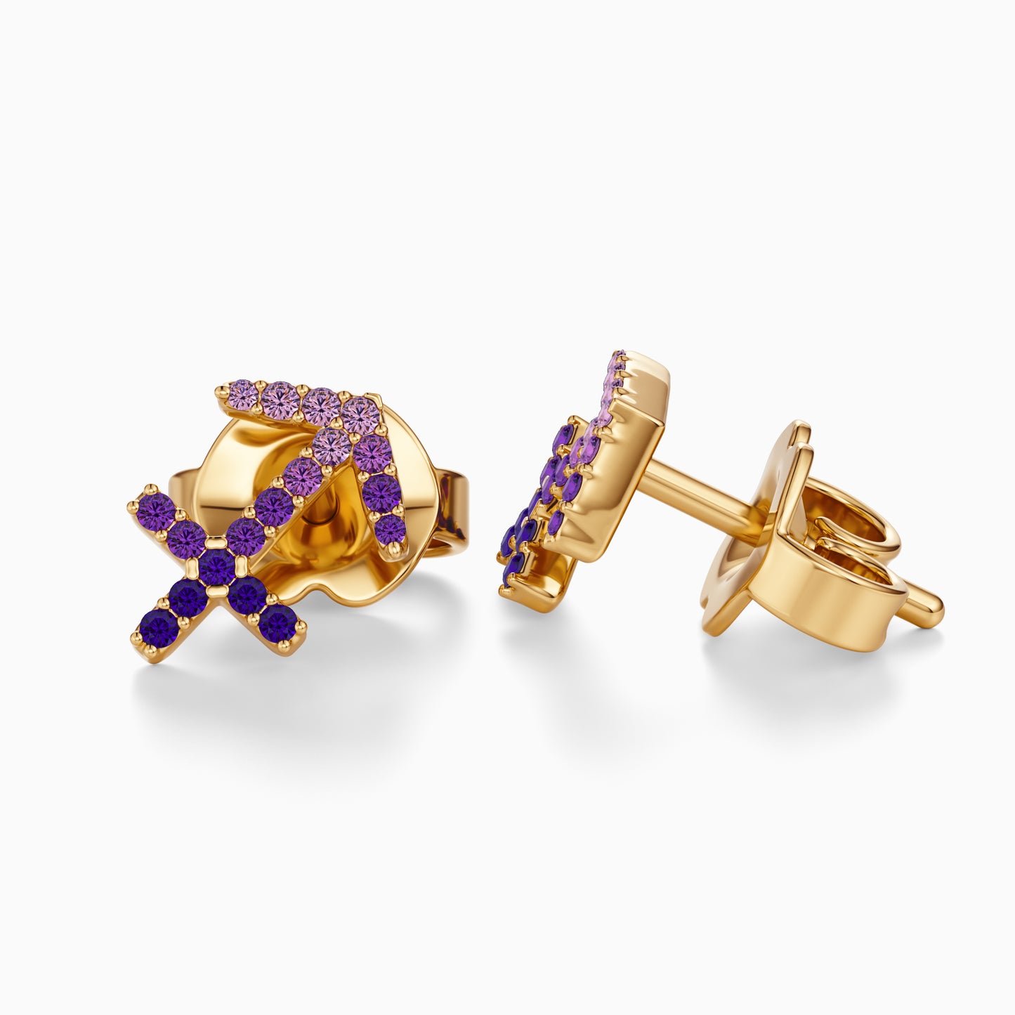 Sapphire Sagittarius Stud Earrings