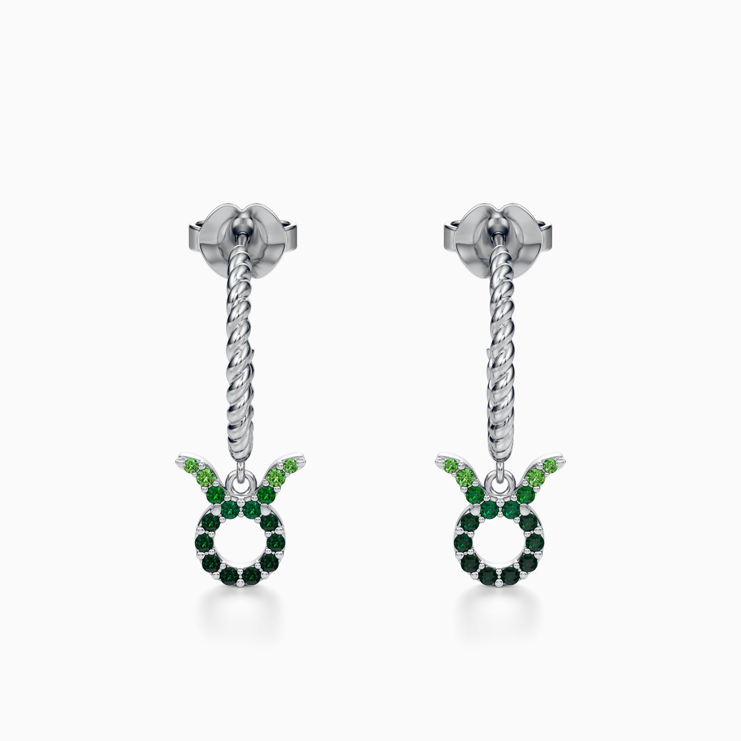 Sapphire Taurus Dangle Earrings