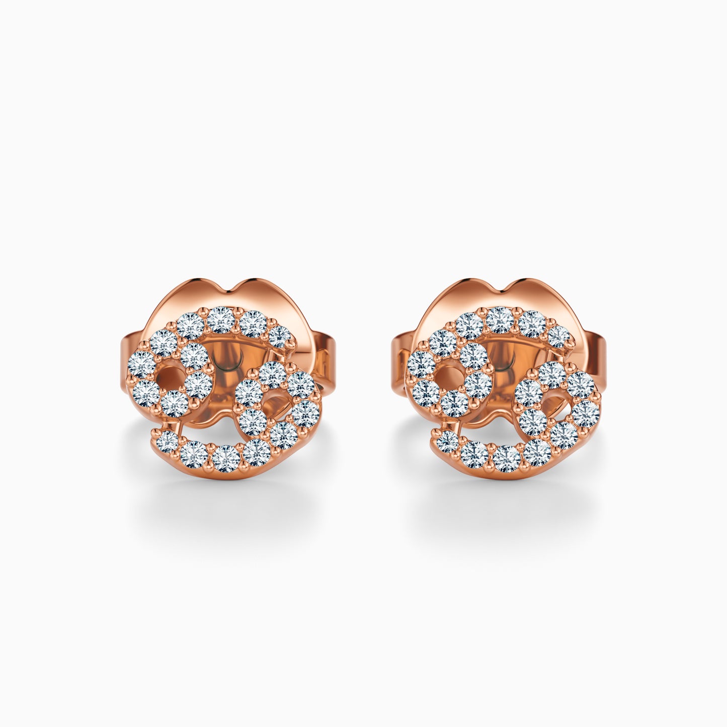 Diamond Cancer Stud Earrings