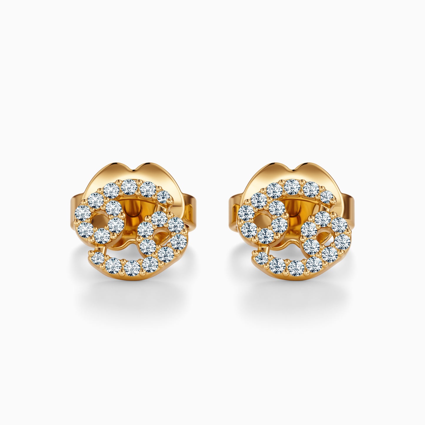 Diamond Cancer Stud Earrings