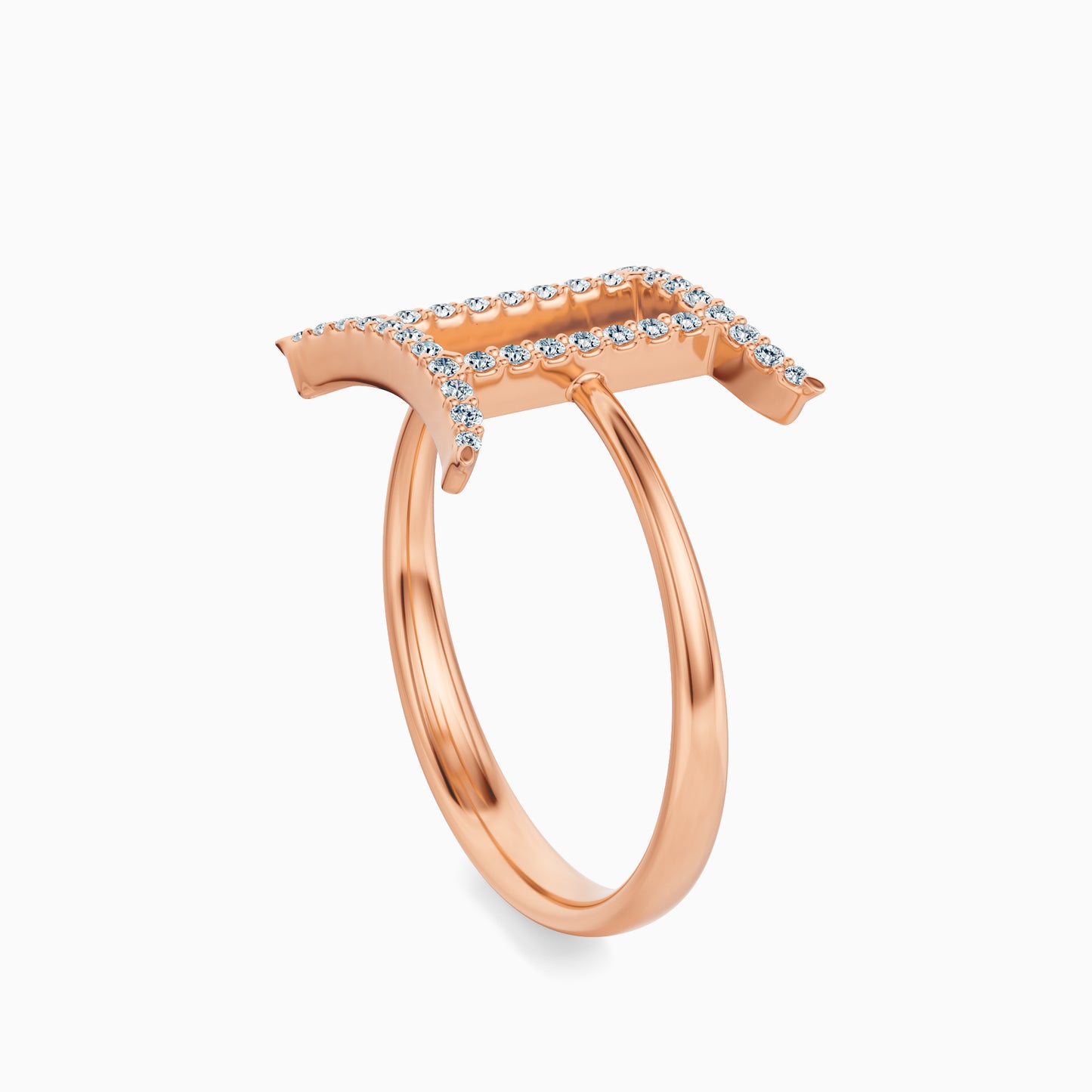 Large Diamond Gemini Ring