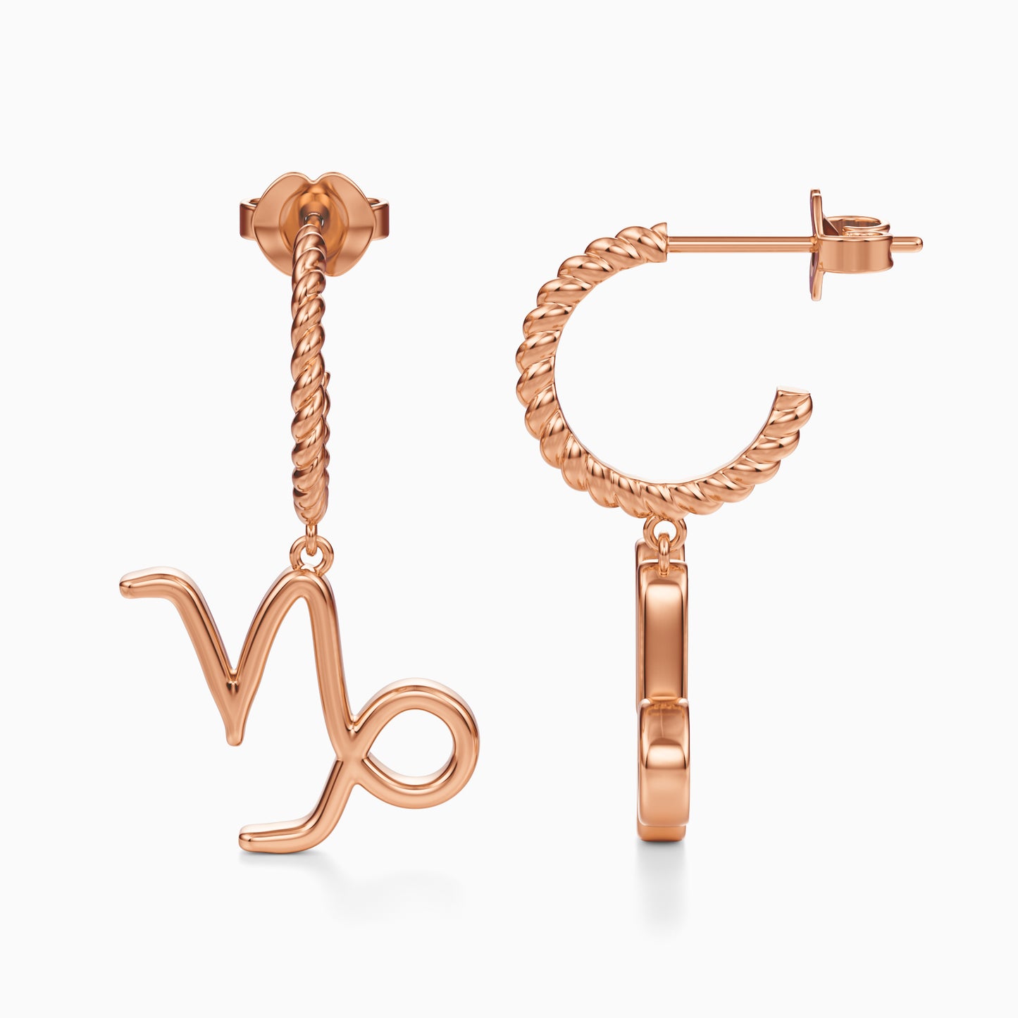 Large Capricorn Dangle Earrings