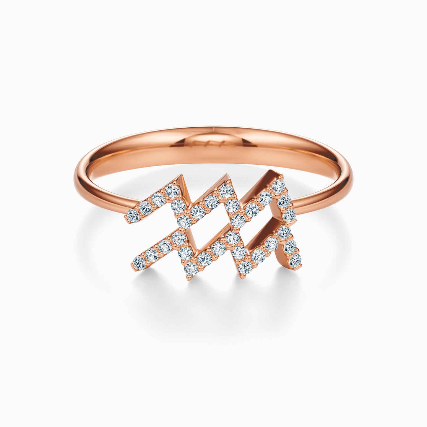Large Diamond Aquarius Ring