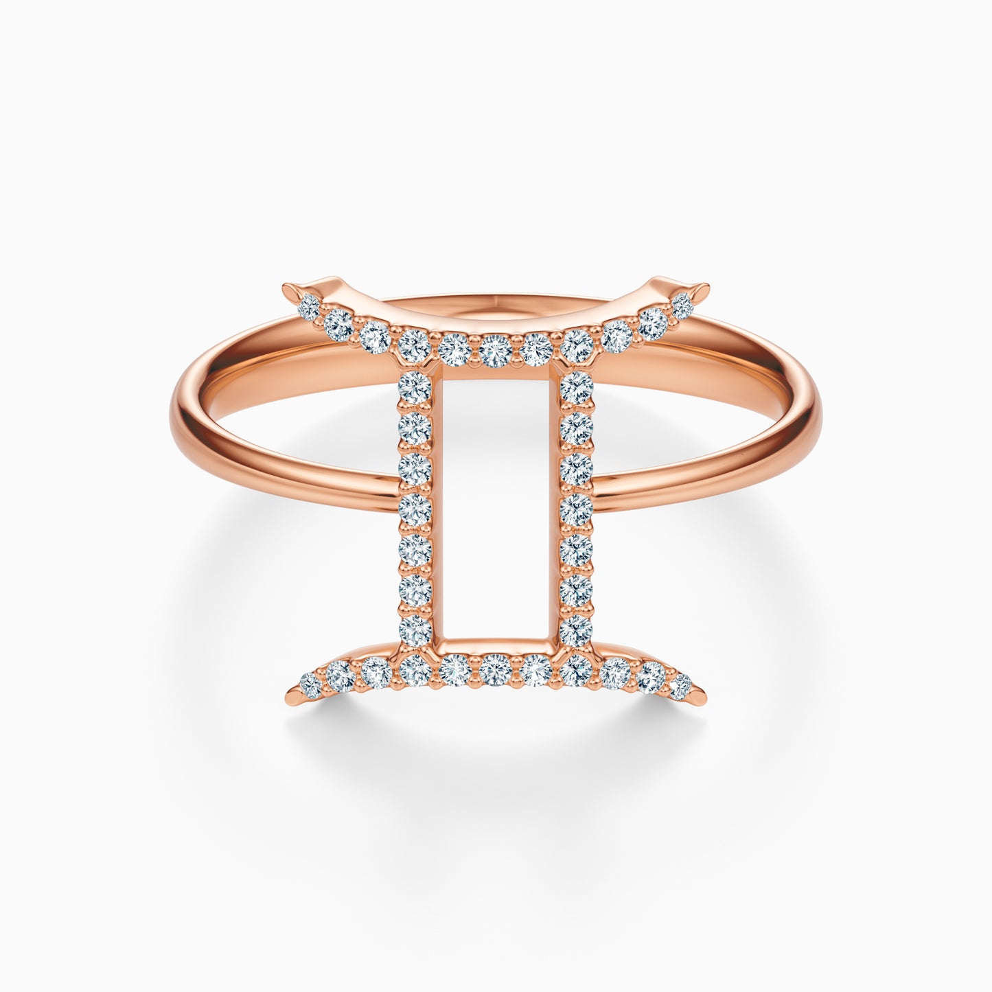 Large Diamond Gemini Ring