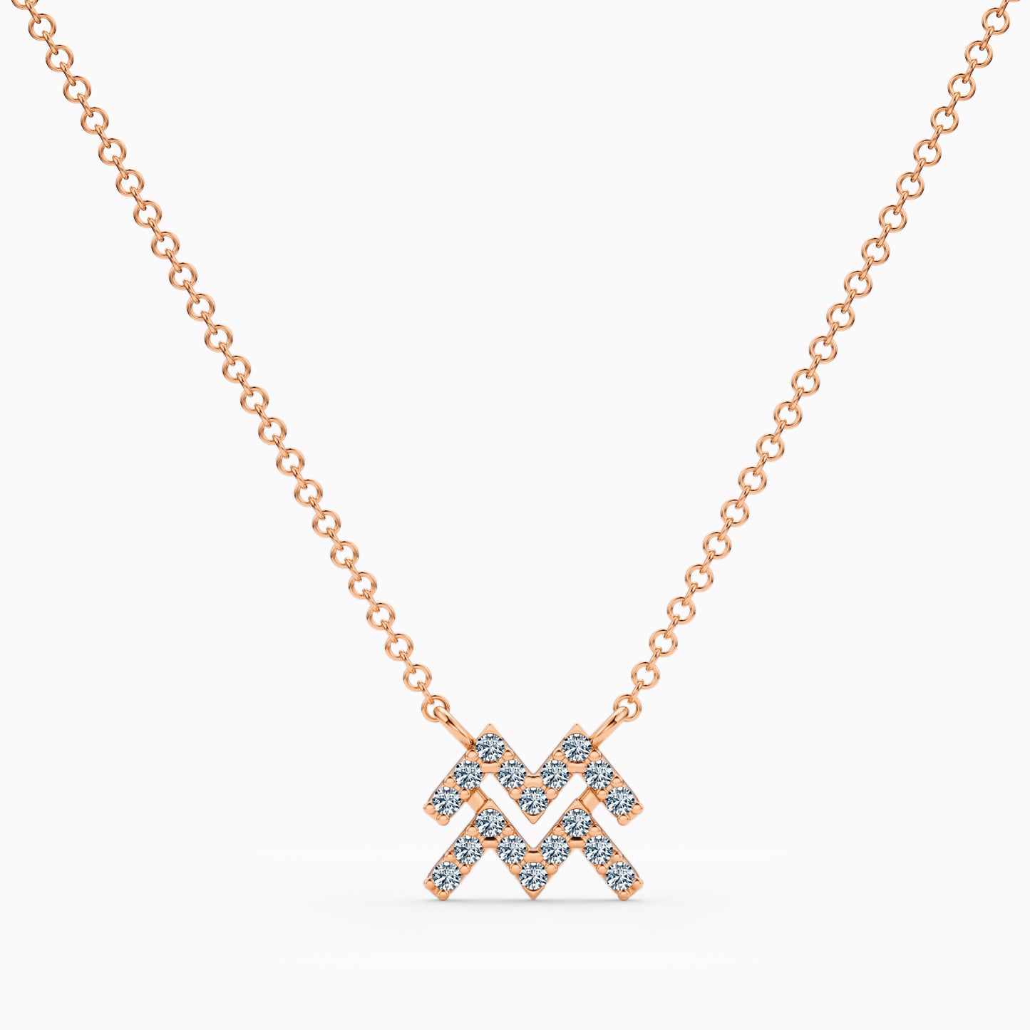 Diamond Aquarius Necklace