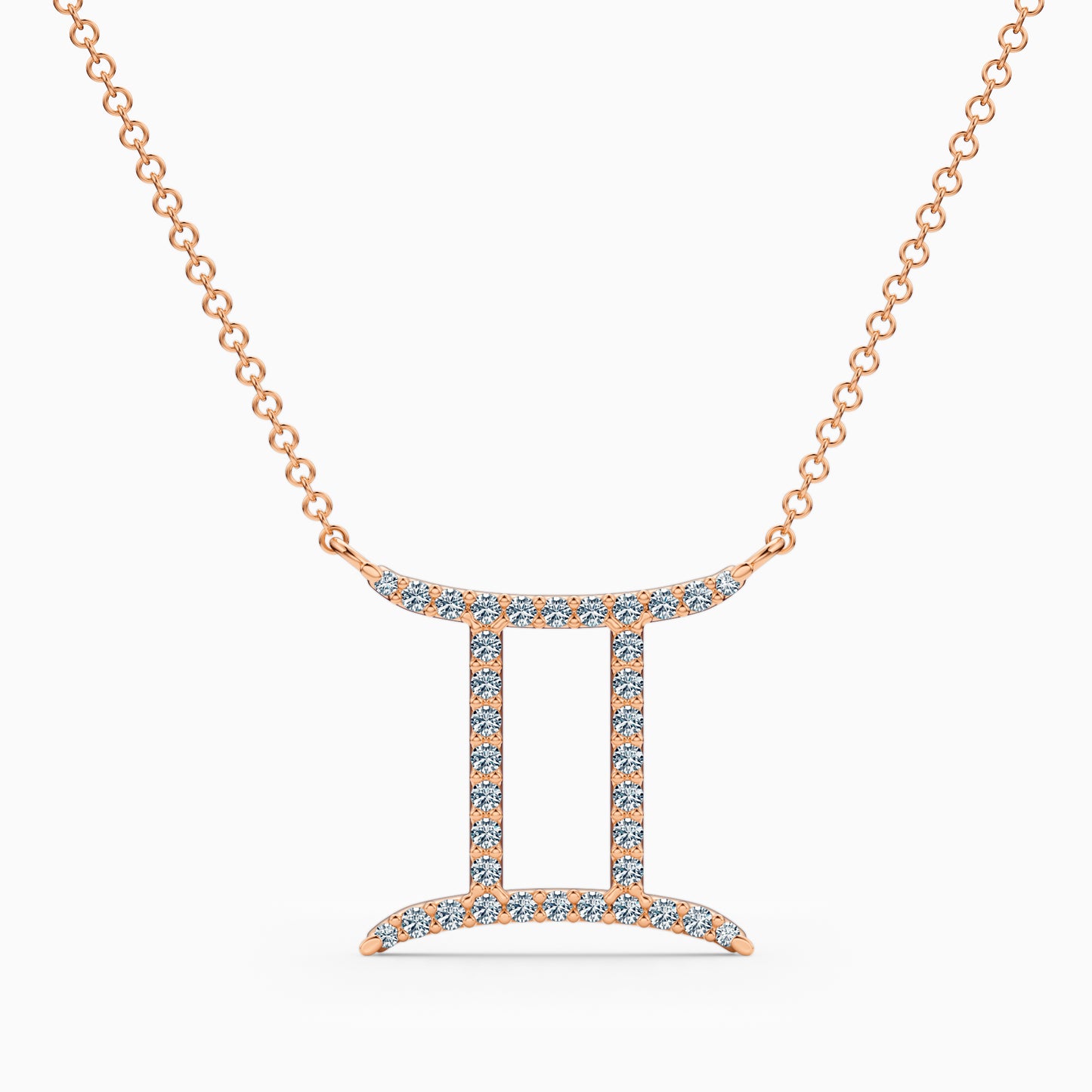 Large Diamond Gemini Necklace