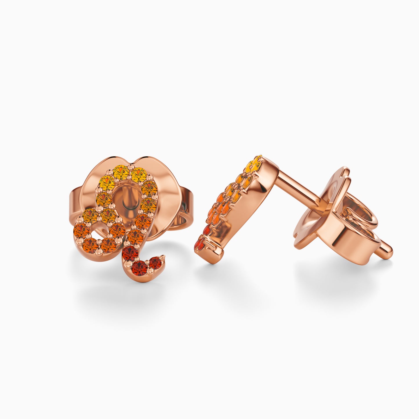 Sapphire Leo Stud Earrings