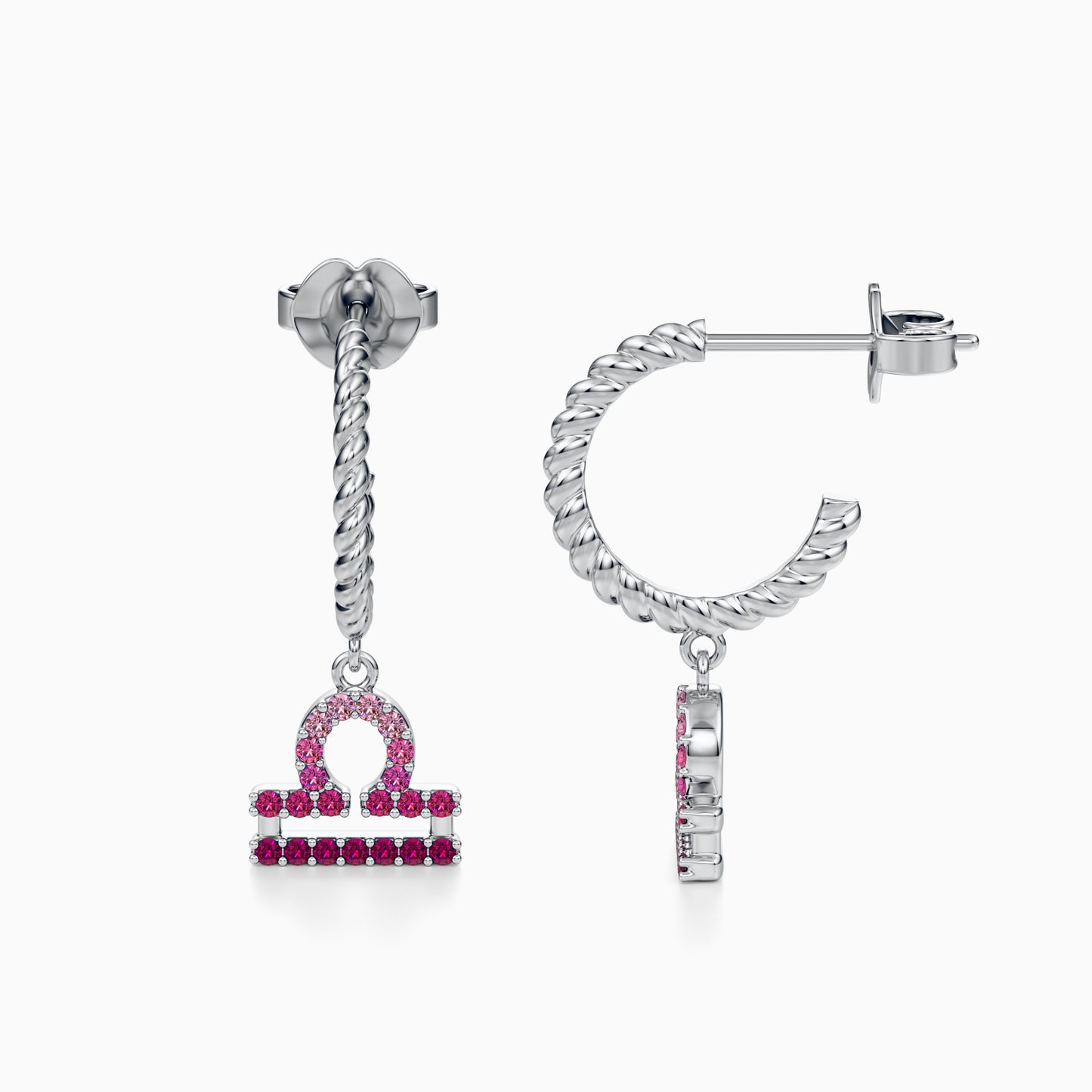 Sapphire Libra Dangle Earrings