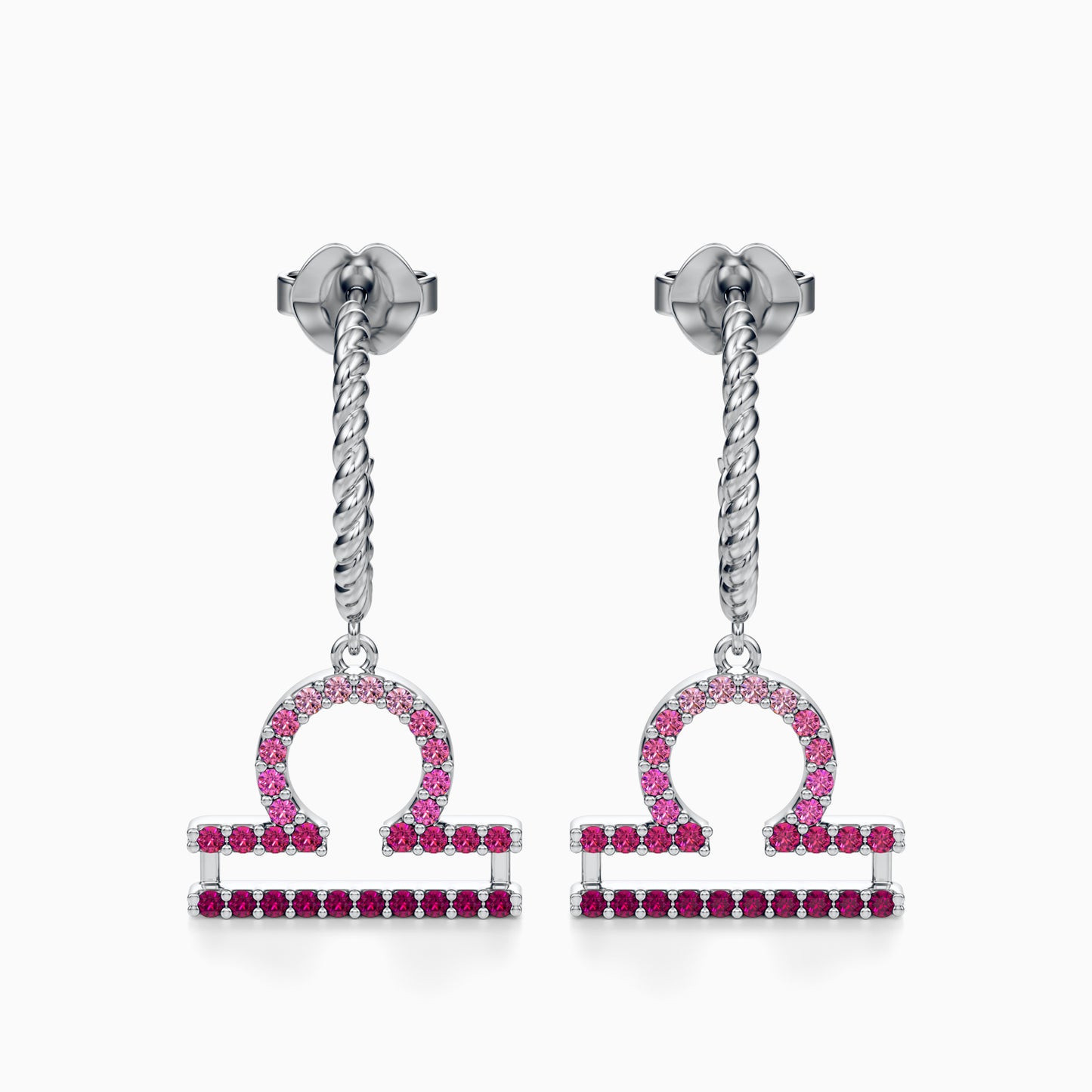 Large Sapphire Libra Dangle Earrings