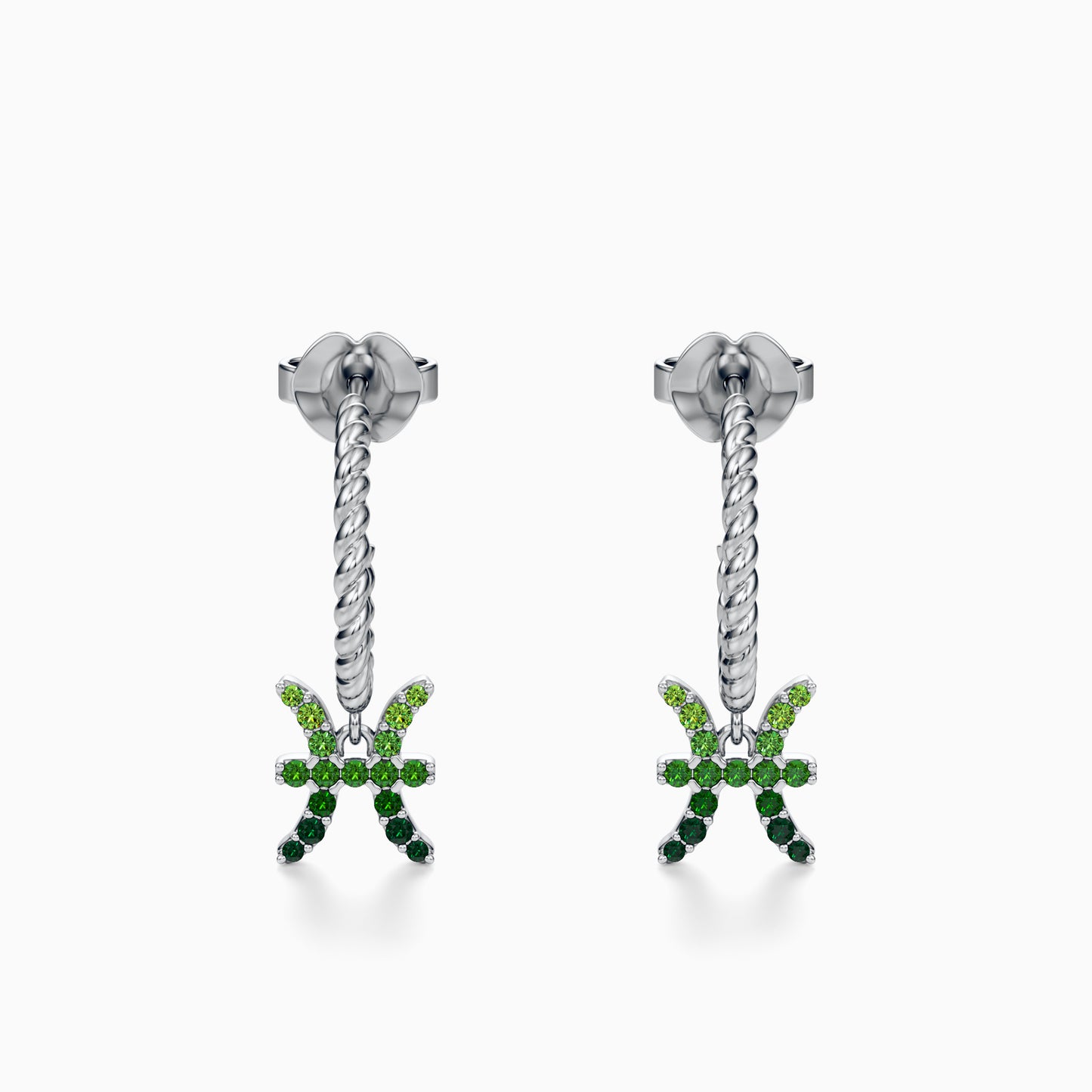 Sapphire Pisces Dangle Earrings