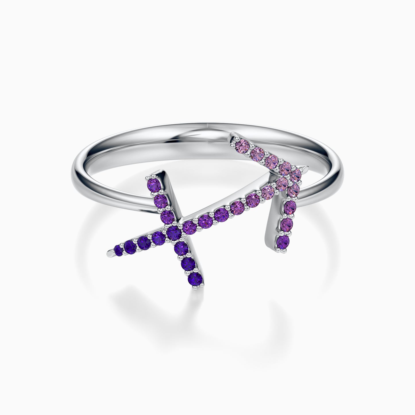 Large Sapphire Sagittarius Ring