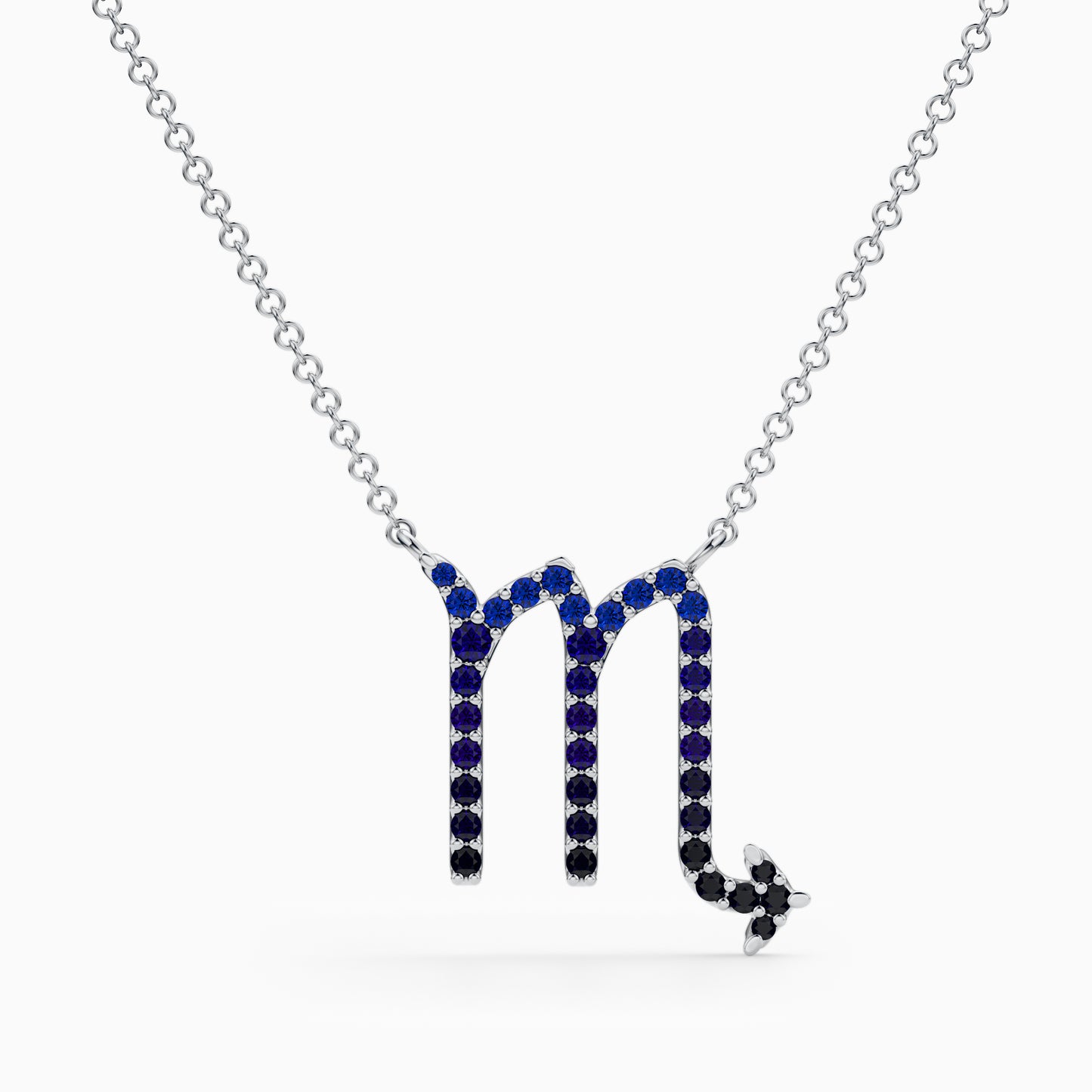Large Sapphire Scorpio Necklace