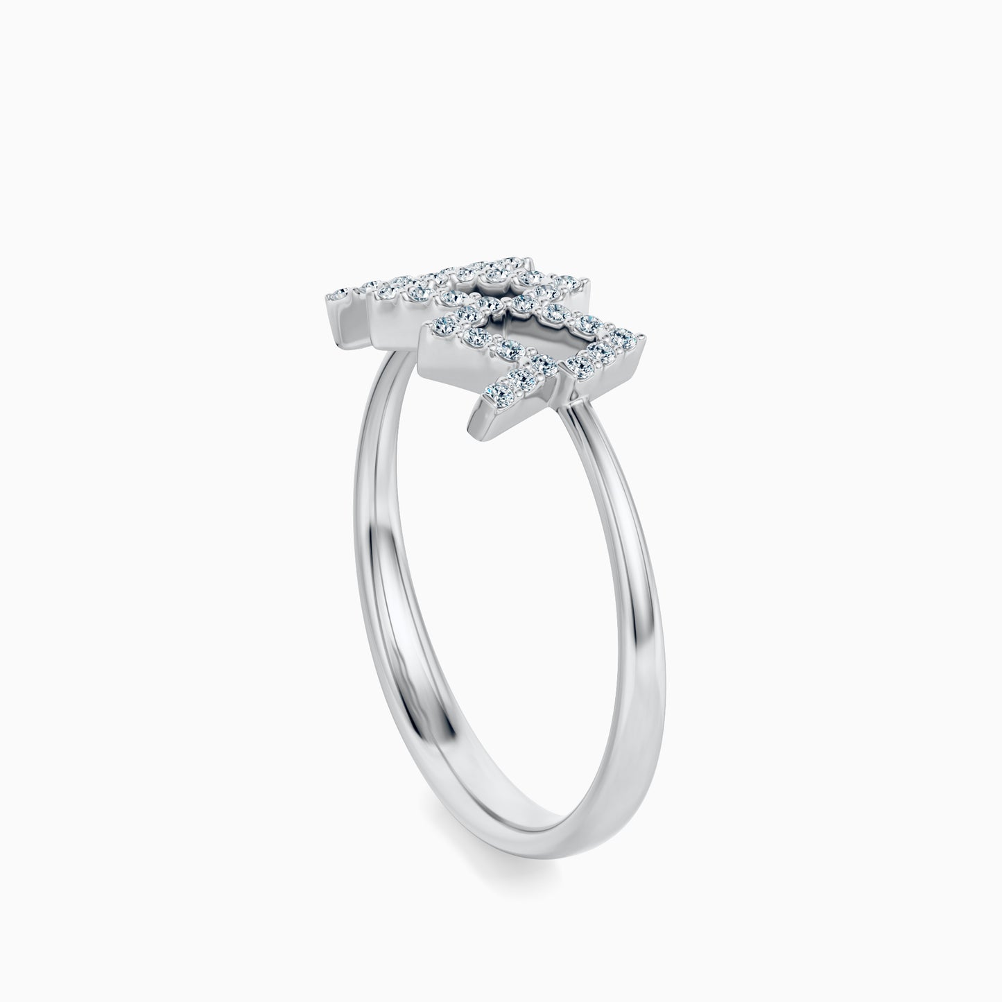 Large Diamond Aquarius Ring