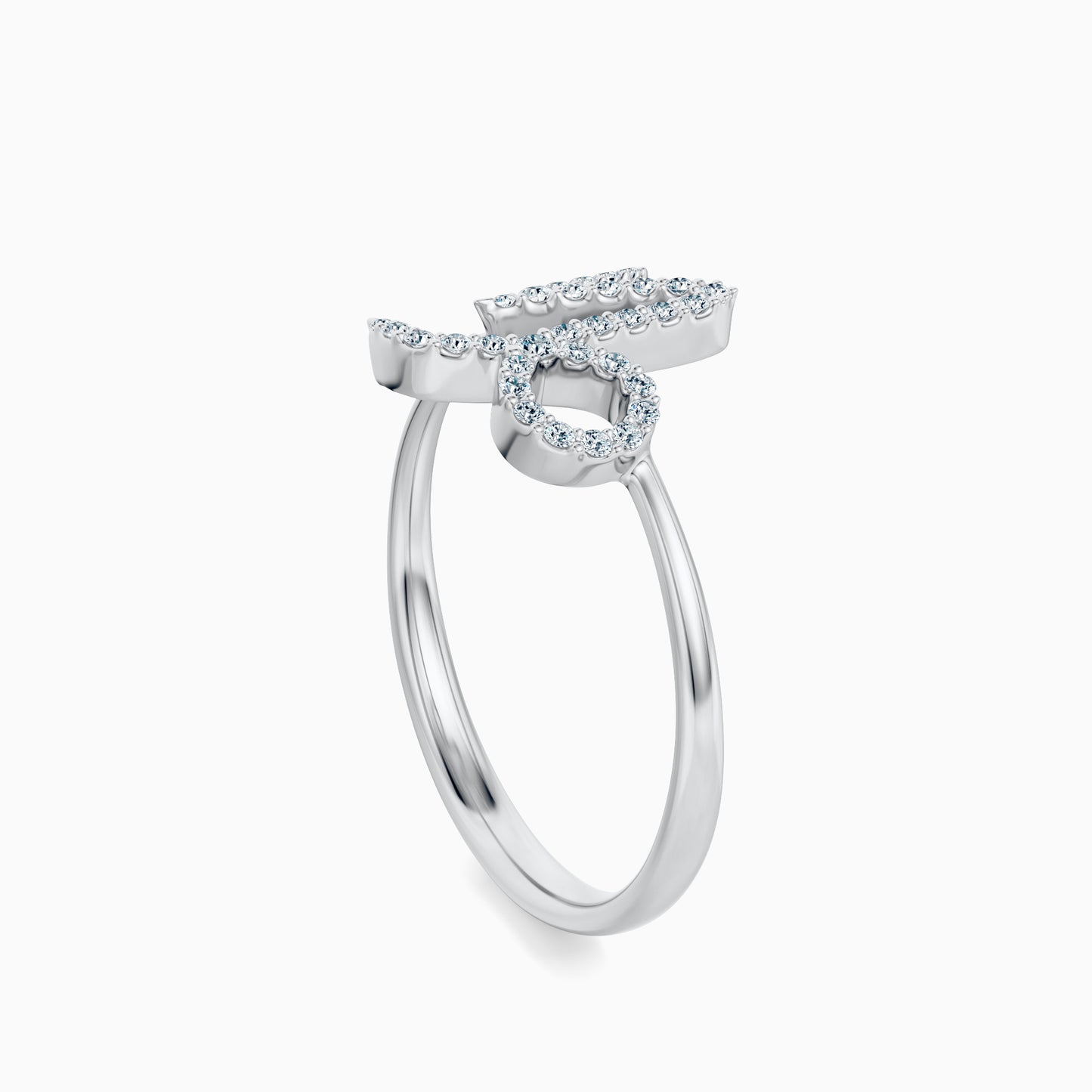 Large Diamond Capricorn Ring