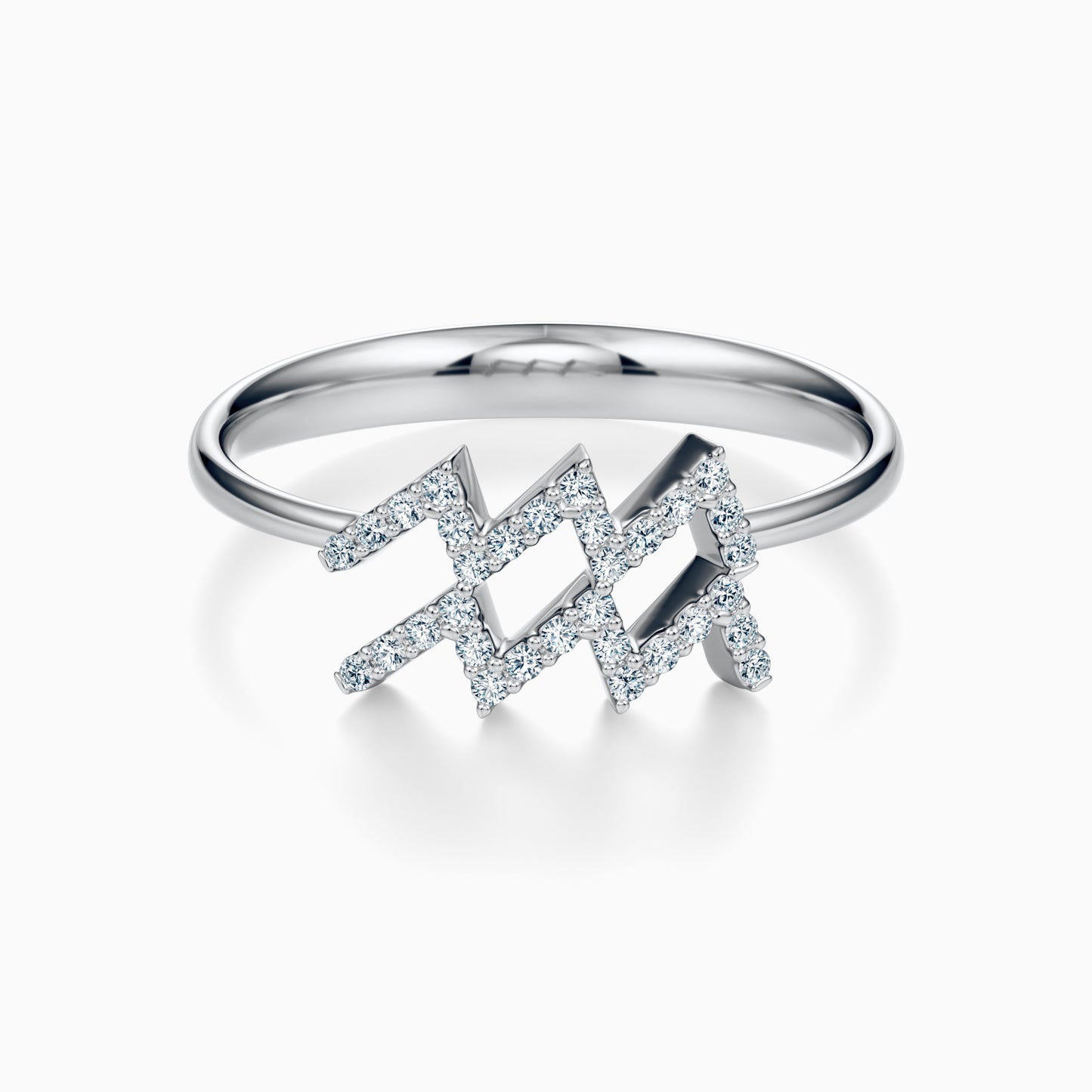 Large Diamond Aquarius Ring