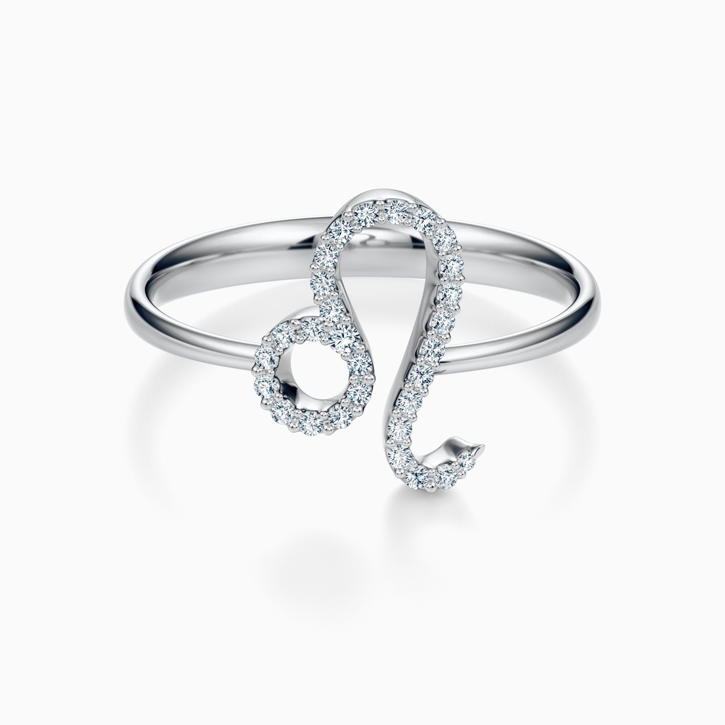 Large Diamond Leo Ring