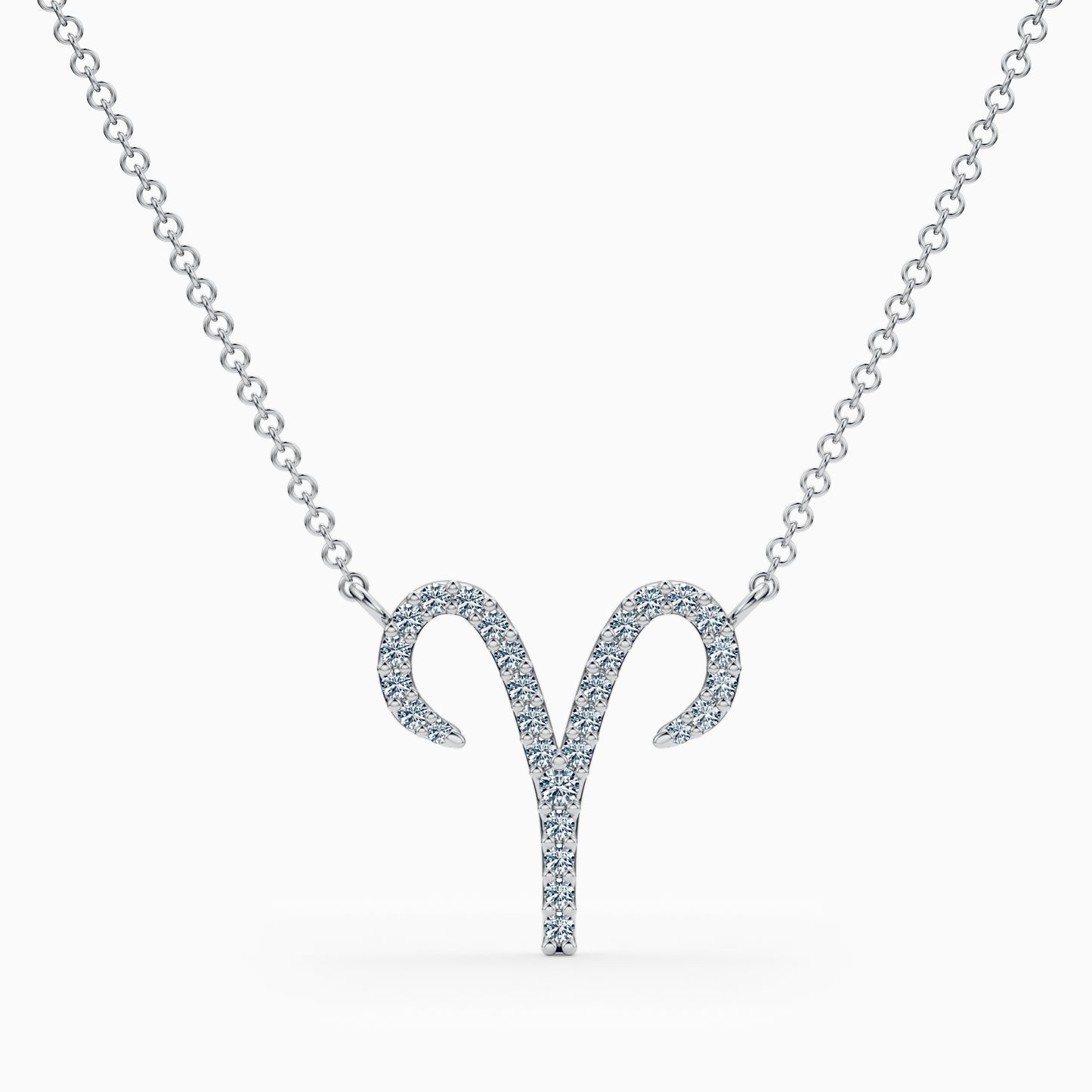 Large Diamond Aries Necklace