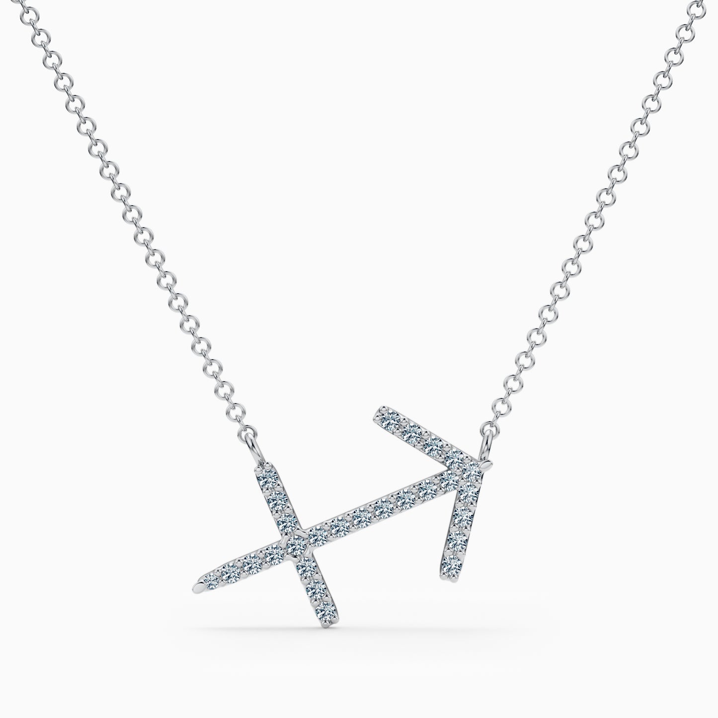 Large Diamond Sagittarius Necklace