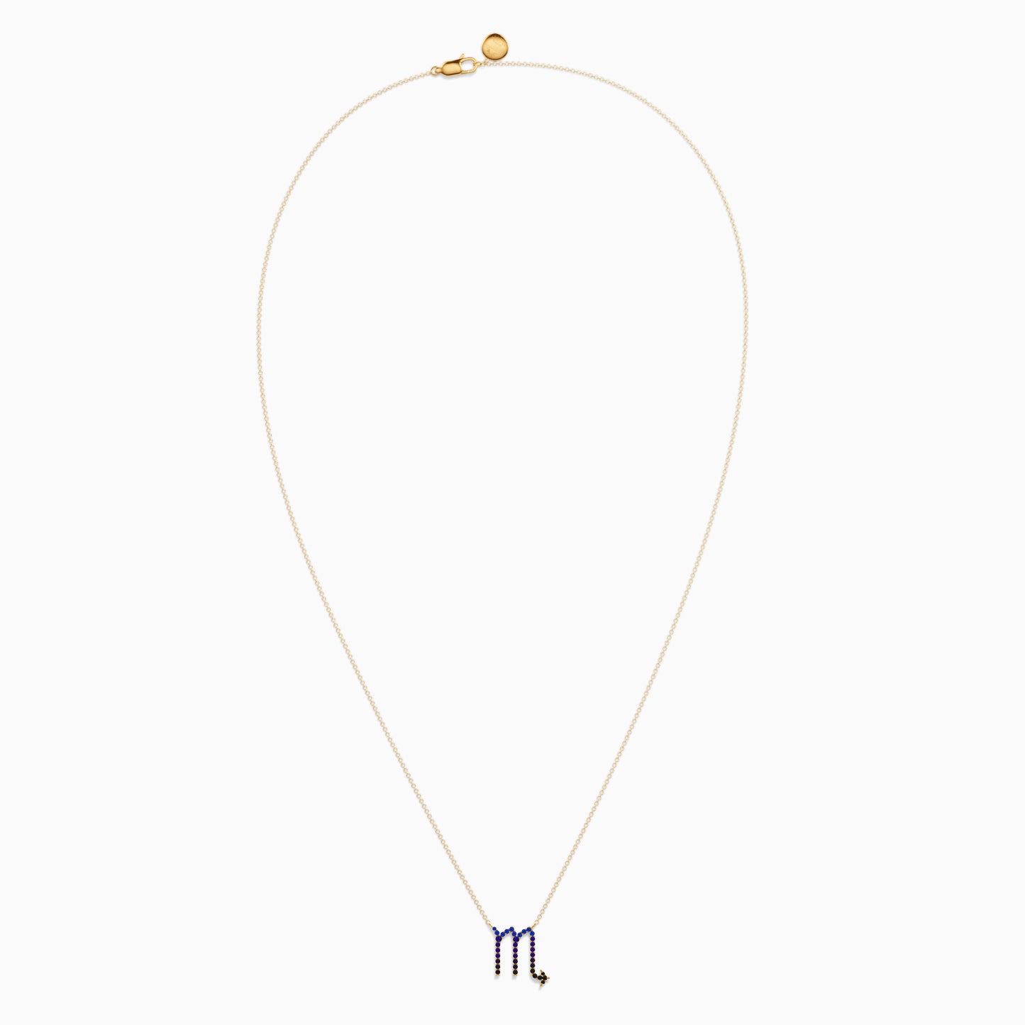 Large Sapphire Scorpio Necklace