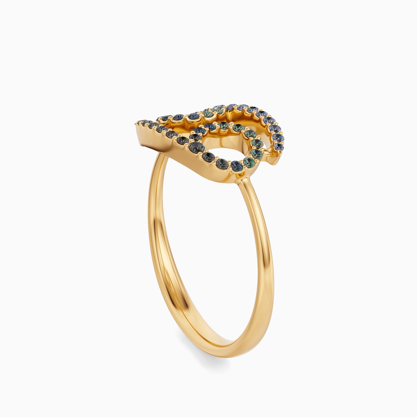 Large Sapphire Cancer Ring