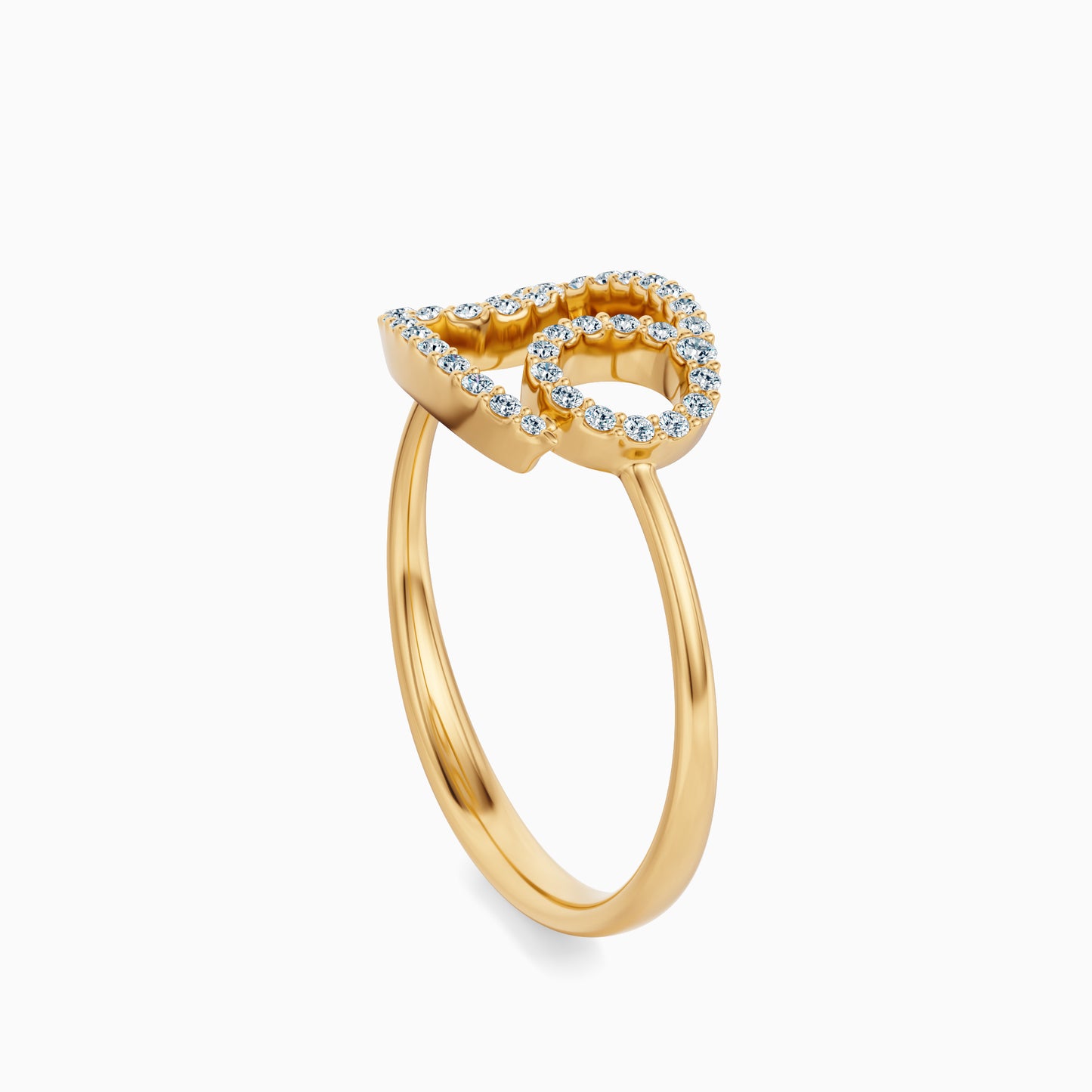 Large Diamond Cancer Ring