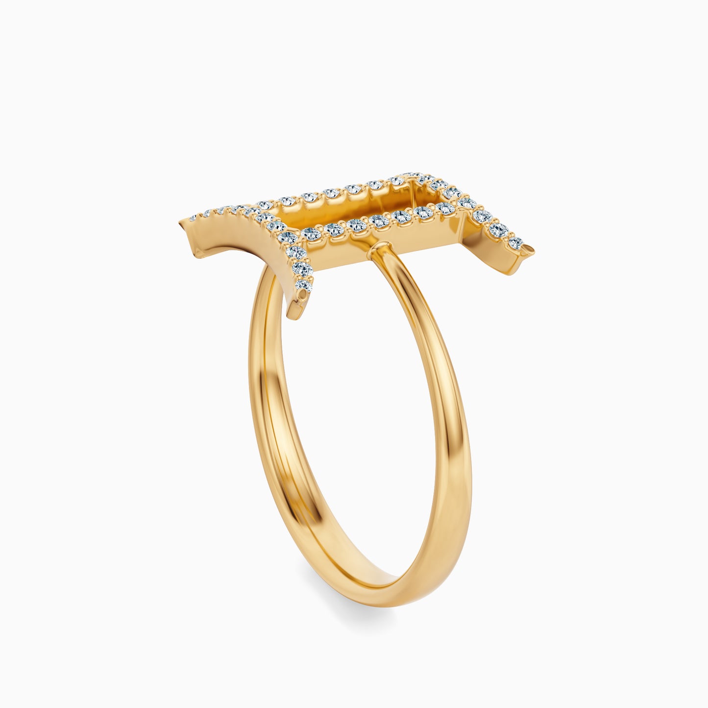 Large Diamond Gemini Ring