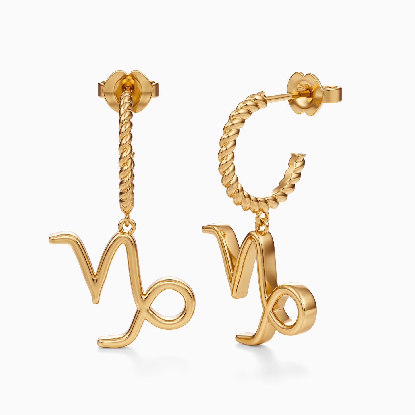 Large Capricorn Dangle Earrings