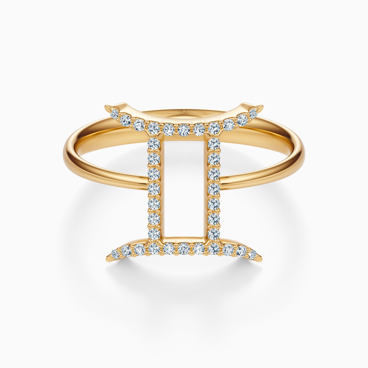 Large Diamond Gemini Ring