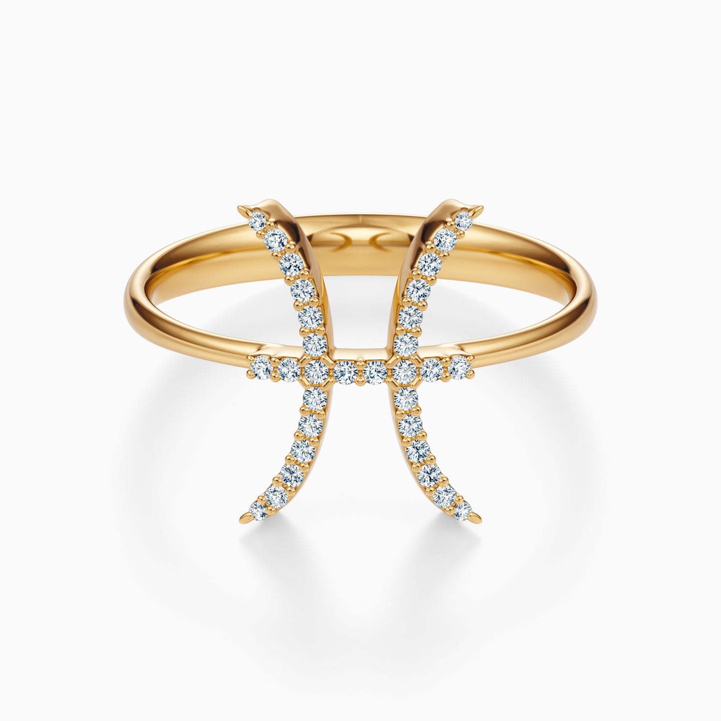 Large Diamond Pisces Ring