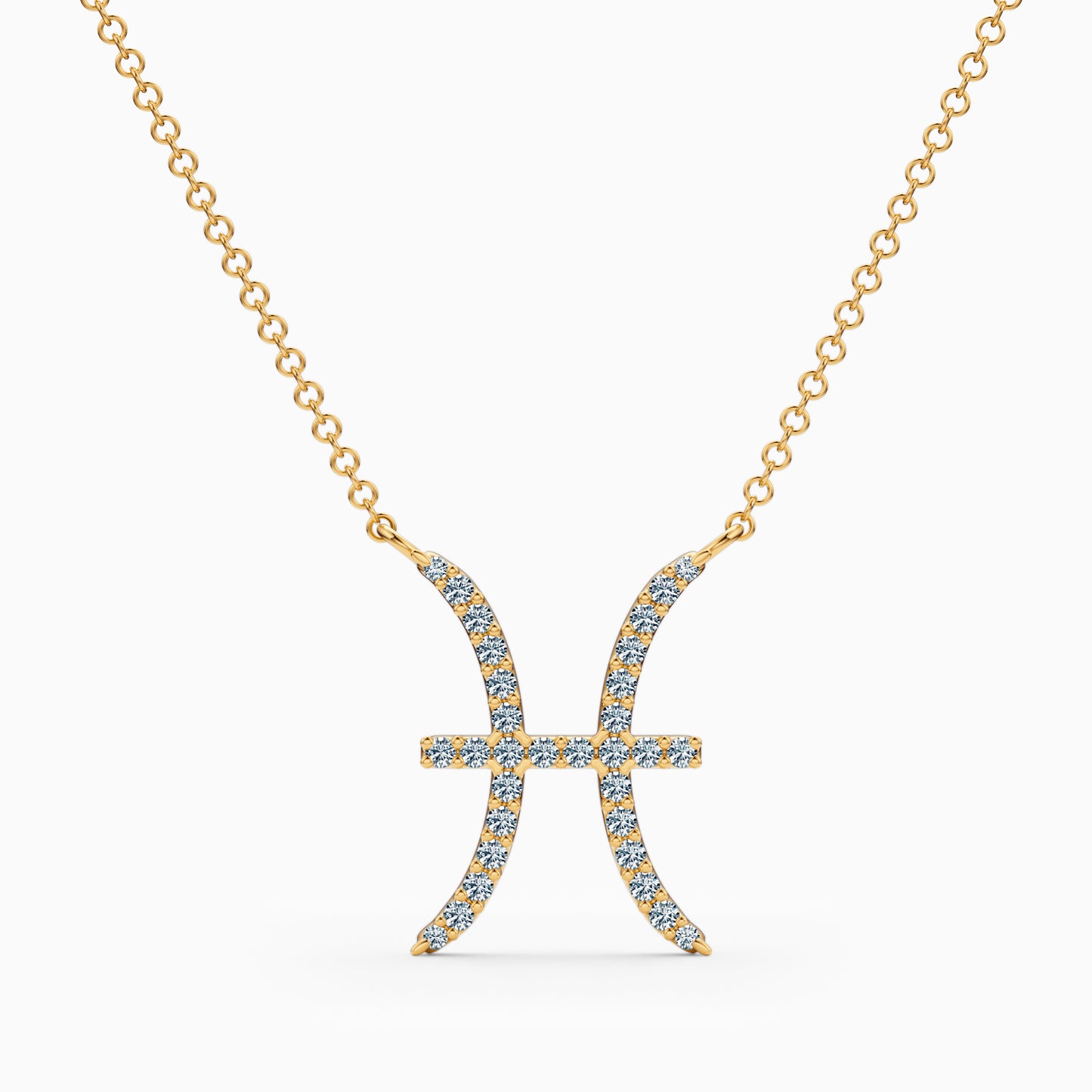 Large Diamond Pisces Necklace