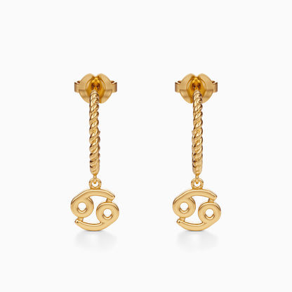Cancer Dangle Earrings