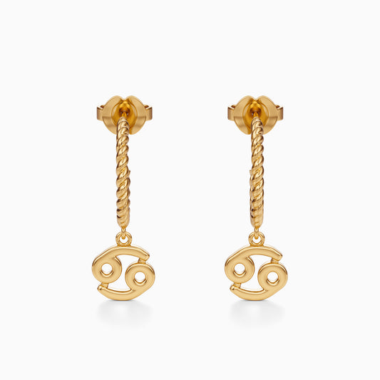 Cancer Dangle Earrings