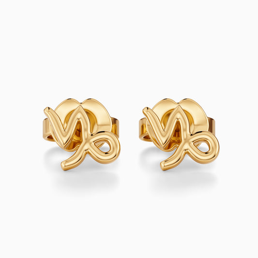 Capricorn Stud Earrings