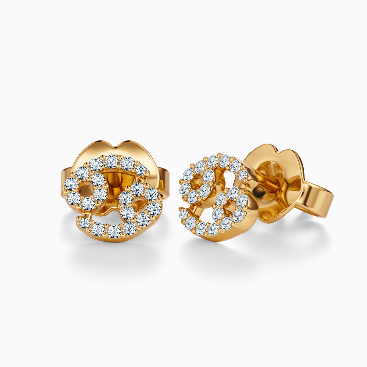 Diamond Cancer Stud Earrings