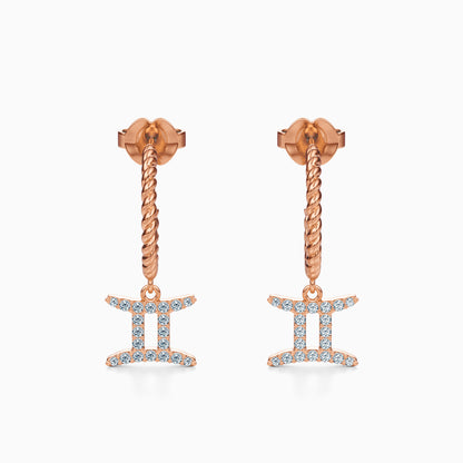 Diamond Gemini Dangle Earrings