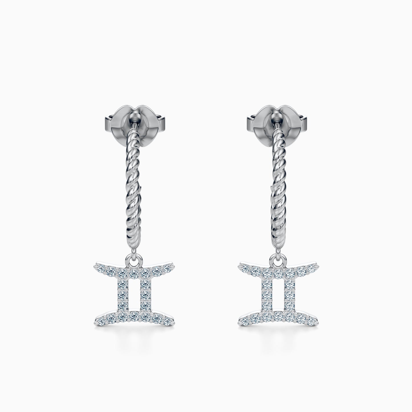 Diamond Gemini Dangle Earrings