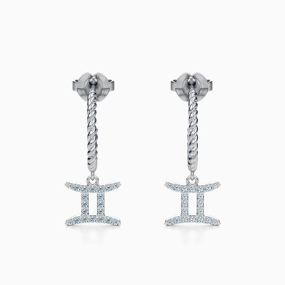 Diamond Gemini Dangle Earrings